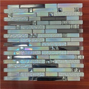 Cam Taş Metal Karışımı Mozaik Karo